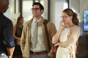 Supergirl -- "The Adventures Of Supergirl" -- Image SPG201b_0002 -- Pictured (L_R) Tyler Hoechlin as Clark and Melissa Benoist Kara -- Photo: Bettina Strauss/The CW -- ÃÂ© 2016 The CW Network, LLC. All Rights Reserved