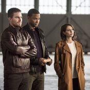 The Flash -- "Invasion!" -- Image FLA308b_0451b.jpg -- Pictured (L-R): Stephen Amell as Oliver Queen, David Ramsey as John Diggle and Willa Holland as Thea Queen -- Photo: Dean Buscher/The CW -- ÃÂ© 2016 The CW Network, LLC. All rights reserved.