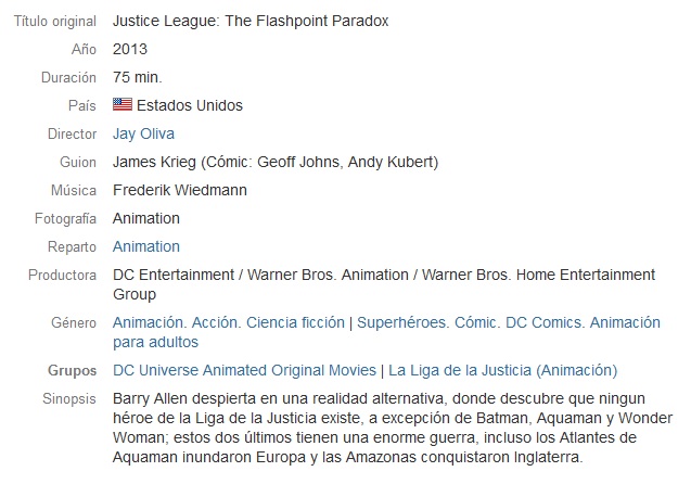 Liga de la Justicia: La Paradoja del Tiempo (2013) - Mundo Superman - Tu  web del Hombre de Acero en español