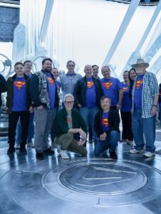 Fotos de la visita de los creadores de cómics al set de rodaje de «SUPERMAN»