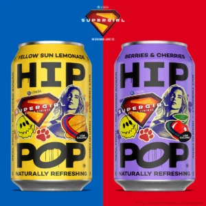 Hip Pop Soda lanza bebidas ricas en fibra inspiradas en Supergirl y un concurso para ganar un viaje a Islandia