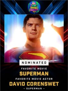 «Superman» obtiene dos nominaciones a los Premios Kids’ Choice de 2026